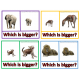 Animals - Which is bigger? Which is smaller? Task cards with Real Images